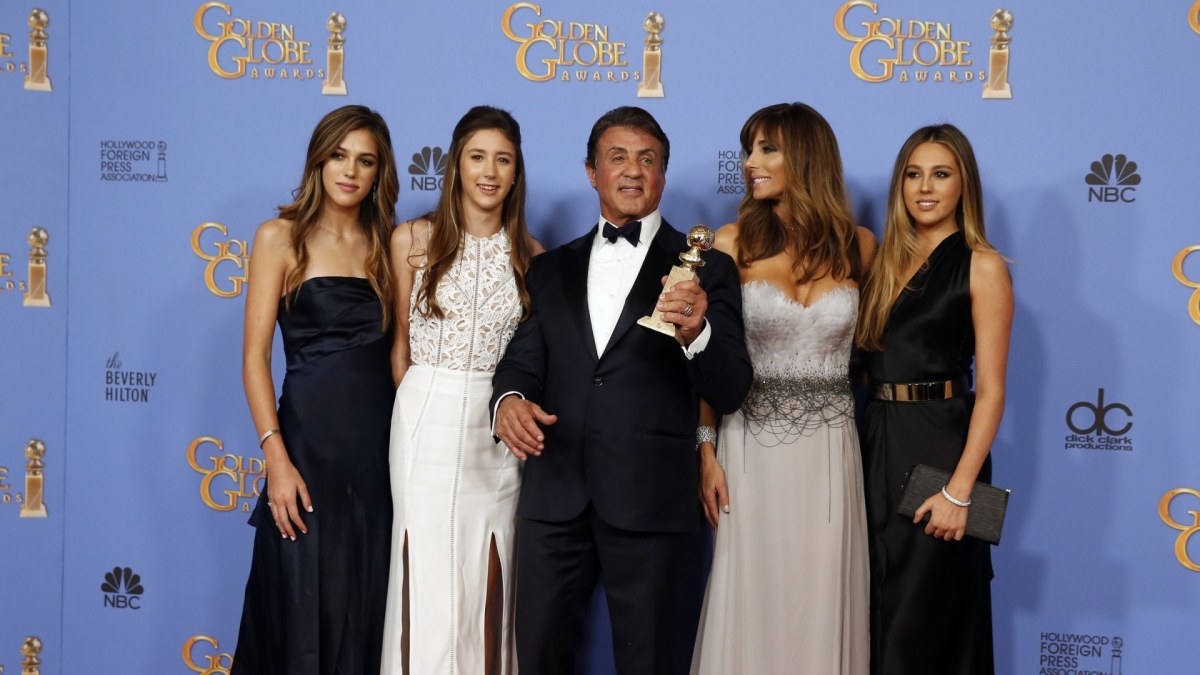 Sylvesteris Stallone su žmona Jennifer Flavin ir dukromis Sistine, Scarlet ir Sophia / „Reuters“/„Scanpix“ nuotr.