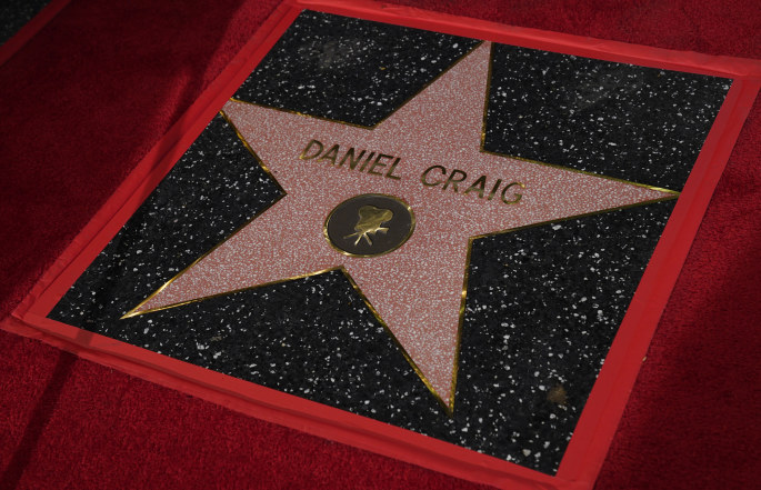 Danielio Craigo žvaigždė Holivudo šlovės alėjoje / „Scanpix" nuotr.
