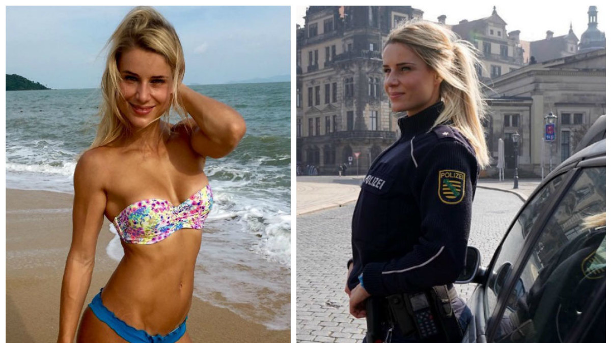 Vokietijos policijos pareigūnė Adrienne Kolesza / „Instagram“ nuotr.