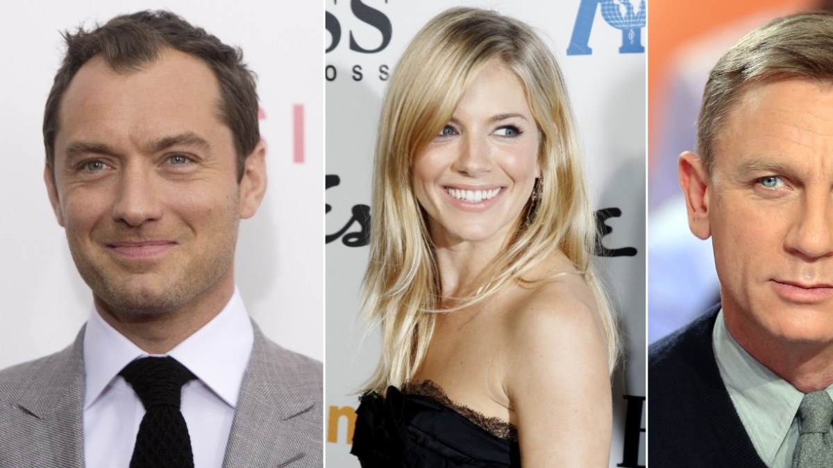 Jude'as Law, Sienna Miller ir Danielis Craigas / „Scanpix“ nuotr.