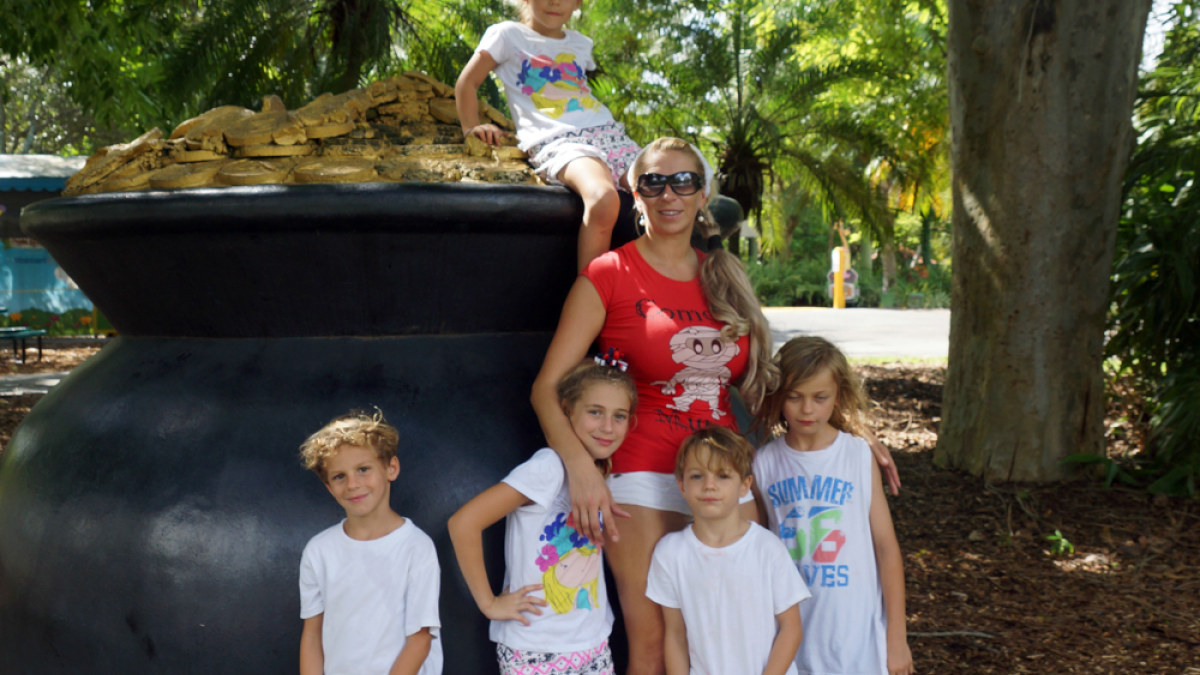 Erika Santos su vaikais / Asmeninio albumo nuotr.