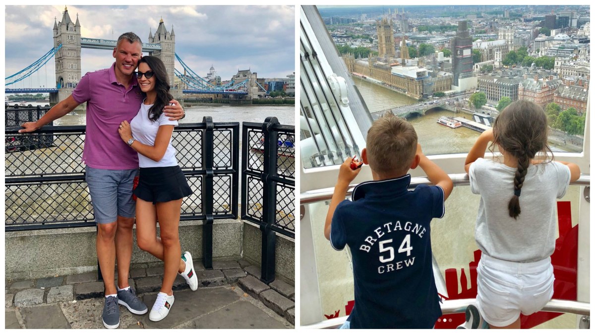 Anna Douka ir Šarūnas Jasikevičius su vaikais atostogauja Londone / „Instagram“ nuotr.