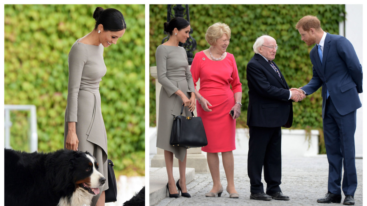 Meghan Markle ir princo Harry susitikimas su Airijos prezidentu Michaeliu Higginsu ir jo žmona Sabrina  / Vida Press nuotr.