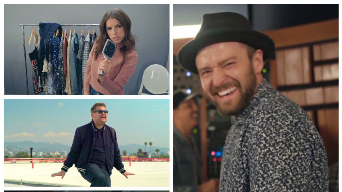 Justinui Timberlake'ui naujos dainos „Can’t Stop the Feeling“ klipą padėjo nufilmuoti kitos garsenybės – Anna Kendrick, Jamesas Cordenas ir Gwen Stefani / Video kadras