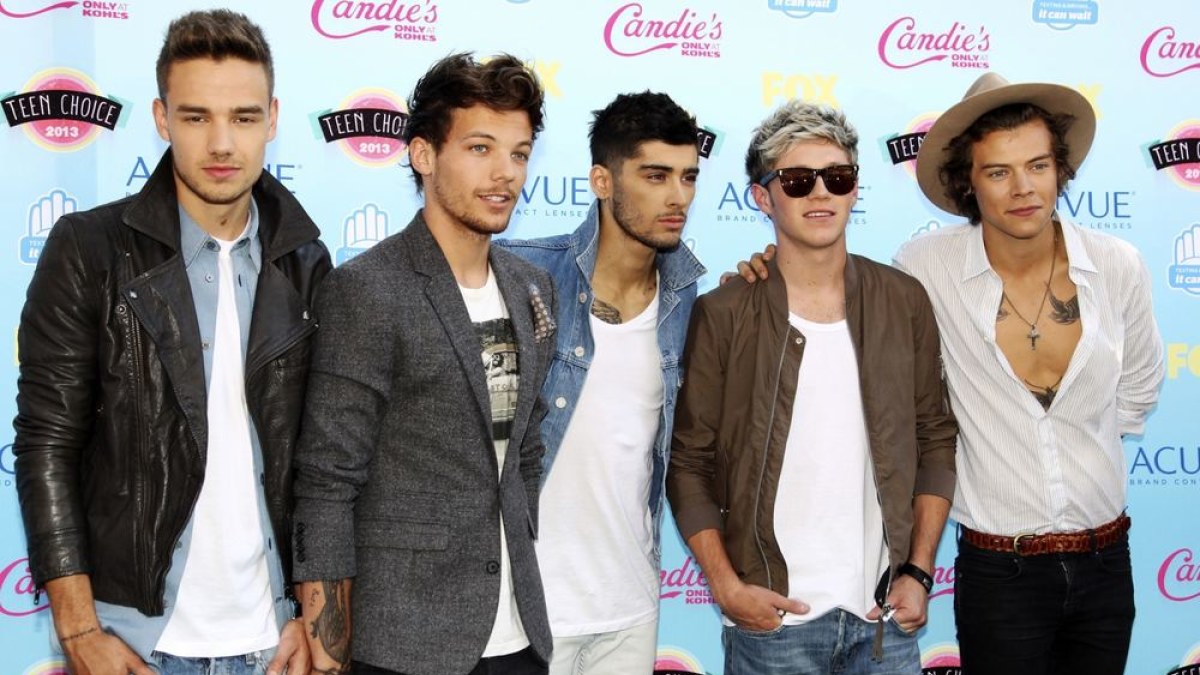 „One Direction“ (iš kairės): Liamas Payne'as, Louisas Tomlinsonas, Zaynas Malikas, Niallas Horanas ir Harry Stylesas / „Reuters“/„Scanpix“ nuotr.
