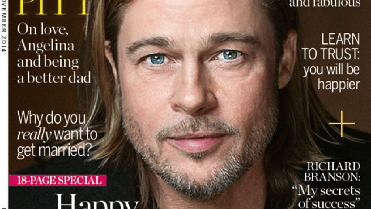Bradas Pittas / Žurnalo „Psychologies“ viršelis