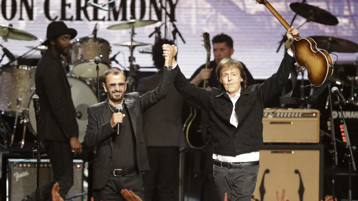 Ringo Starras ir Paulas McCartney / „Scanpix“/AP nuotr.
