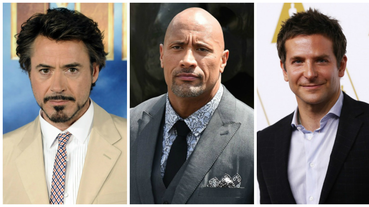 Robertas Downey jaunesnysis, Dwayne'as Johnsonas ir Bradley Cooperis / „Scanpix“ nuotr.