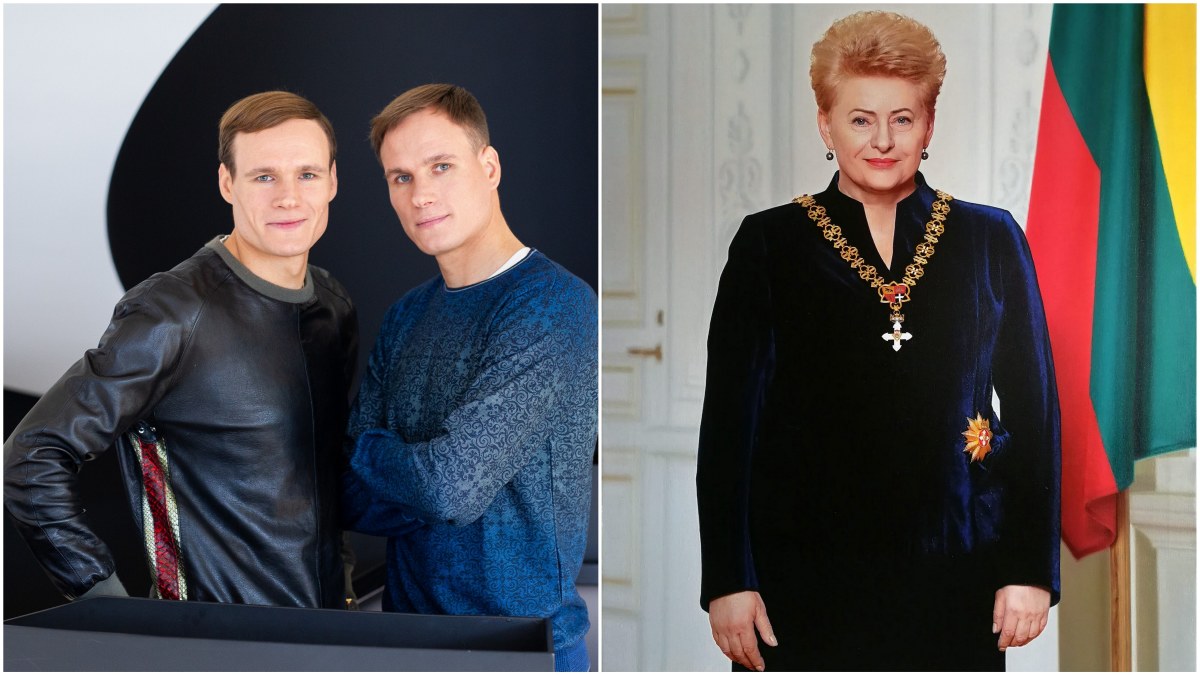 Broliai Gataveckai nupiešė Dalios Grybauskaitės portretą/Irmanto Gelūno/„Žmonės Foto“ ir R. Dačkaus nuotr.