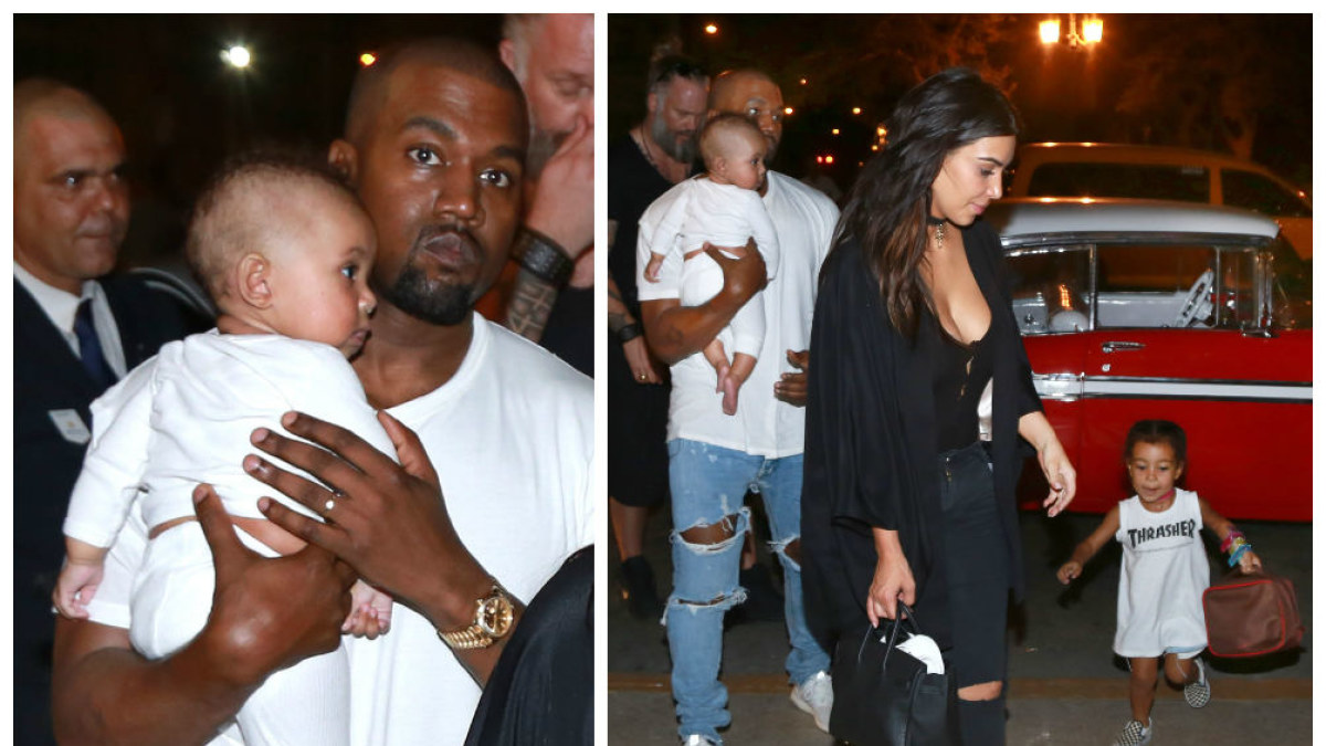 Paparacai pirmą kartą įamžino Kim Kardashian ir Kanye Westo sūnų Saintą / Vida Press nuotr.