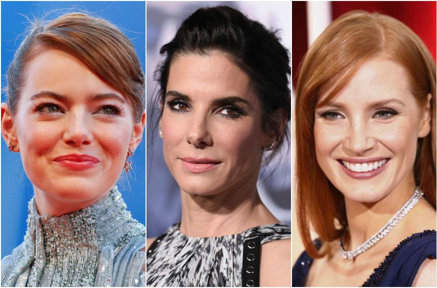 Emma Stone, Sandra Bullock, Jessica Chastain / Vida Press nuotr.