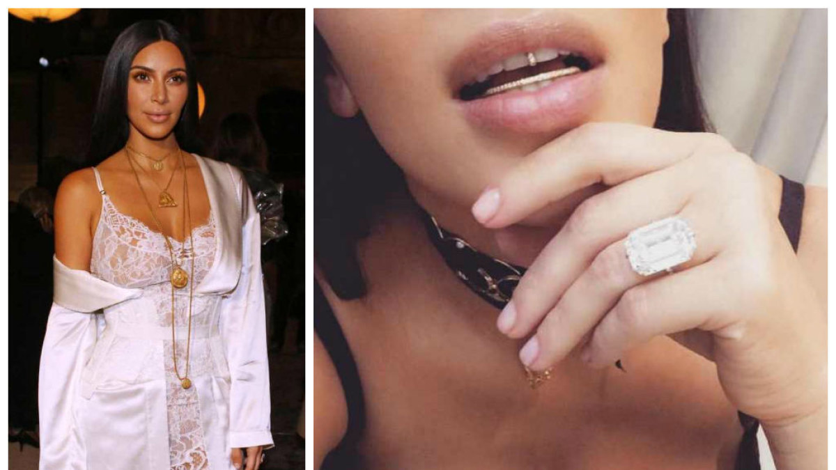 Kim Kardashian ir jos pavogtas žiedas / Scanpix ir Instagram nuotr.