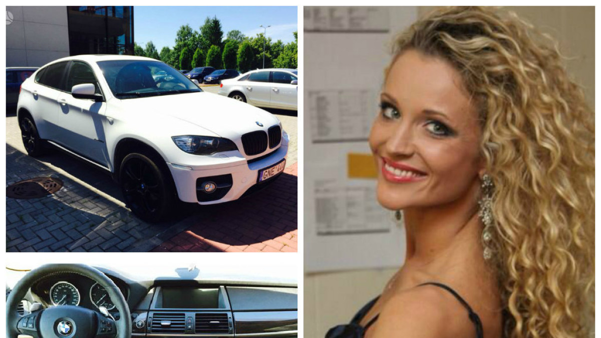 Edita Daniūtė ir jos vairuotas BMW X6 / Autoplius.lt ir asmeninio albumo nuotr.