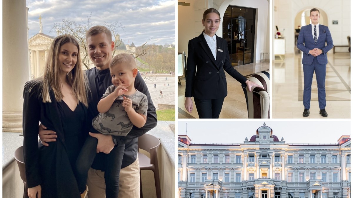 Ričardas Uzėnas su šeima ir Karina Gulyaeva / „Kempinski“ viešbutis