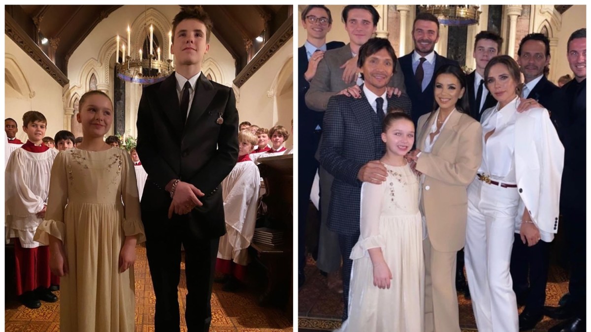 Victoria ir Davidas Beckhamai pakrikštijo dukrą Harper ir sūnų Cruzą/Soc. tinklų nuotr.