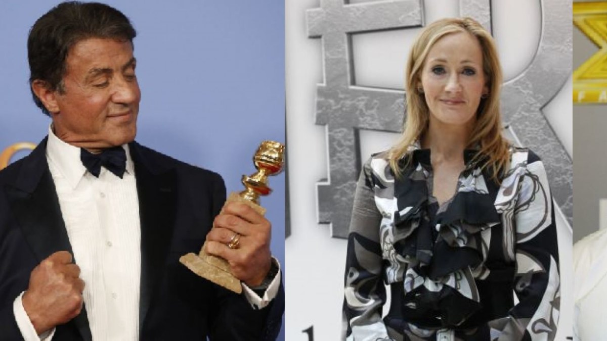 Sylvesteris Stallone, J. K. Rowling, Simonas Cowellas / „Reuters“/„Scanpix“ nuotr.