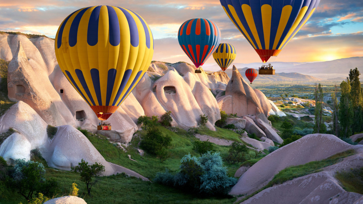 Skrydis oro balionu Kapadokijoje, Turkijoje / Vida Press nuotr.