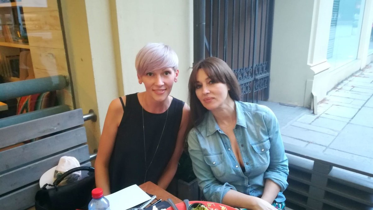 Žaneta Intaitė-Žilinskienė džiaugėsi sutikusi aktorę Monicą Bellucci / Asmeninio albumo nuotr. 