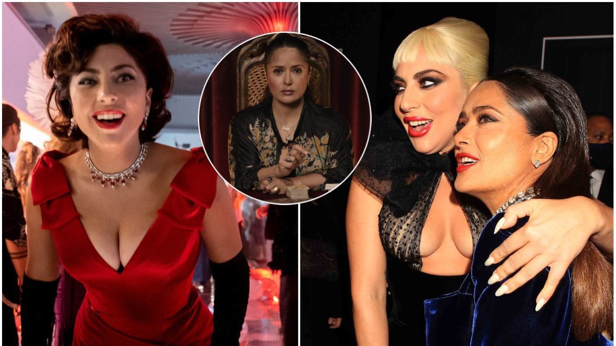 Lady Gaga ir Salma Hayek / Scanpix ir filmo „Gucci mados namai“ kadrai