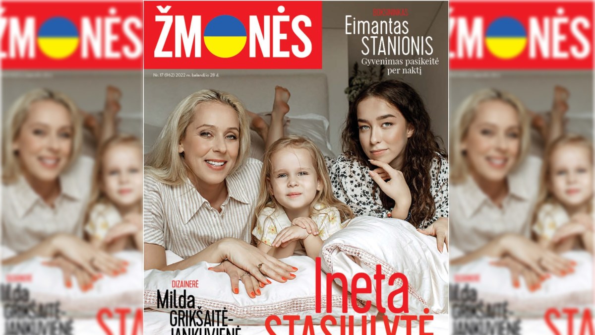 Ineta Stasiulytė su dukromis / „Žmonės“ viršelis