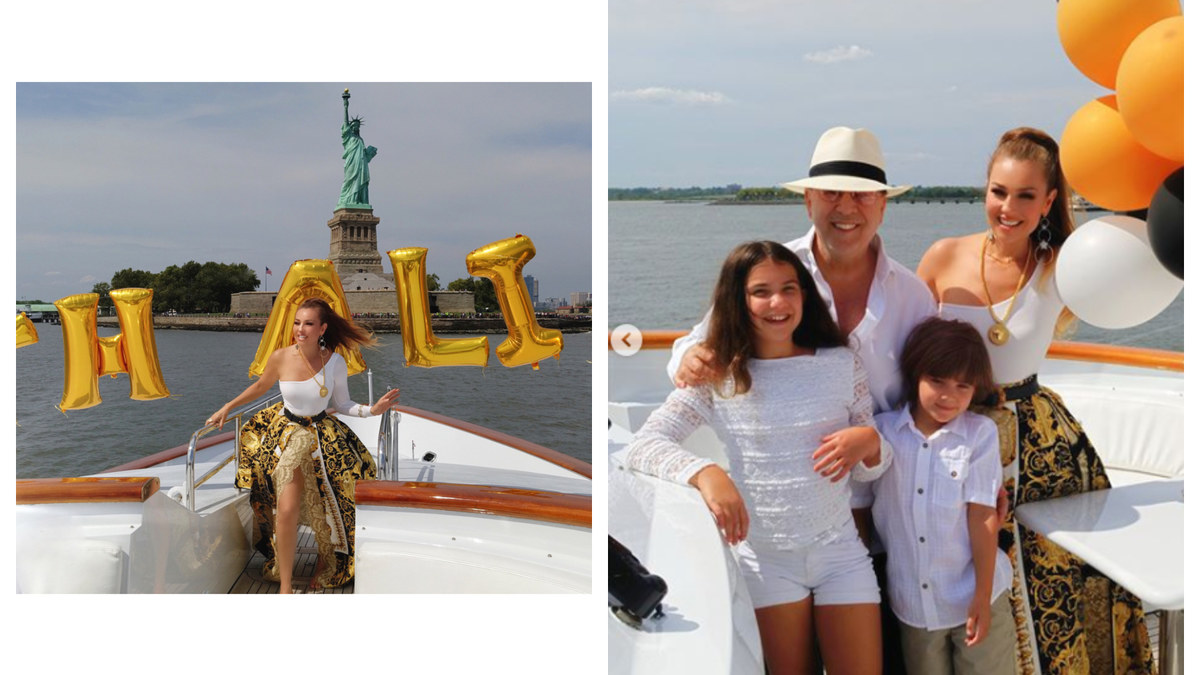 Thalia su vyru Tommy Mottola ir vaikais Sabrina bei Matthew / „Instagram“ nuotr.