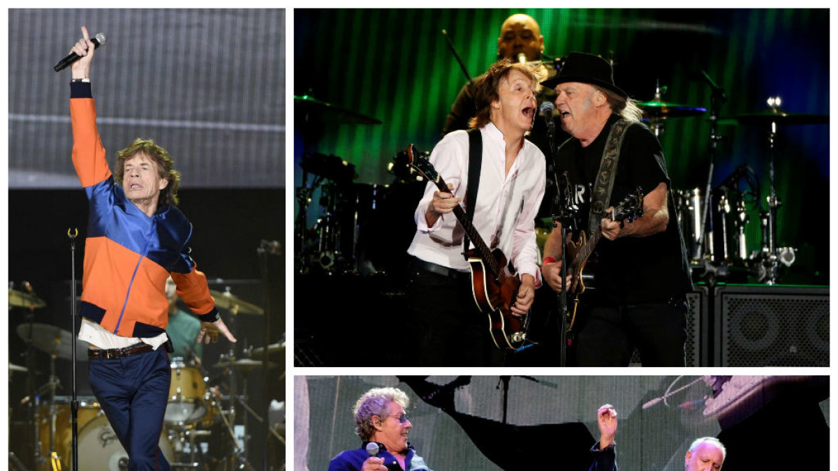 Mickas Jaggeris iš „The Rolling Stones“, Paulas McCartney ir Neilas Youngas bei „The Who“ / „Scanpix“ nuotr.