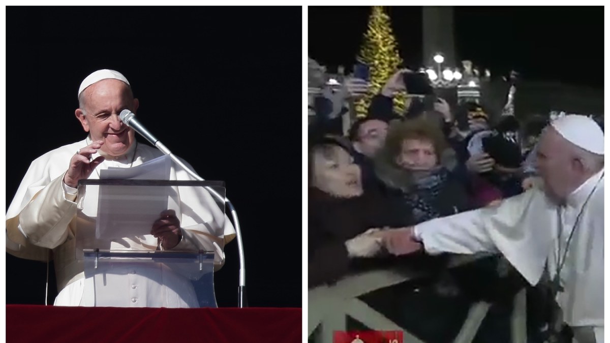 Popiežius Pranciškus Naujųjų išvakarėse prarado kantrybę/„Scanpix“ nuotr.