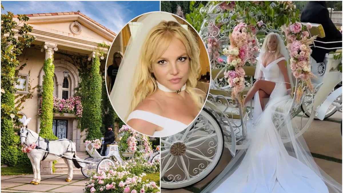 Britney Spears ir Samo Asghari vestuvių akimirka / Socialinių tinklų nuotr.