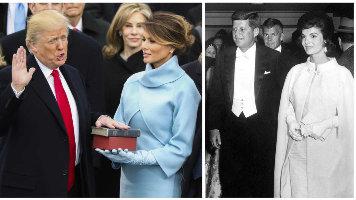 Donaldas Trumpas su žmona Melania Trump ir Johnas F. Kennedy su žmona Jacqueline Kennedy (1961 m.) / „Scanpix“ nuotr.