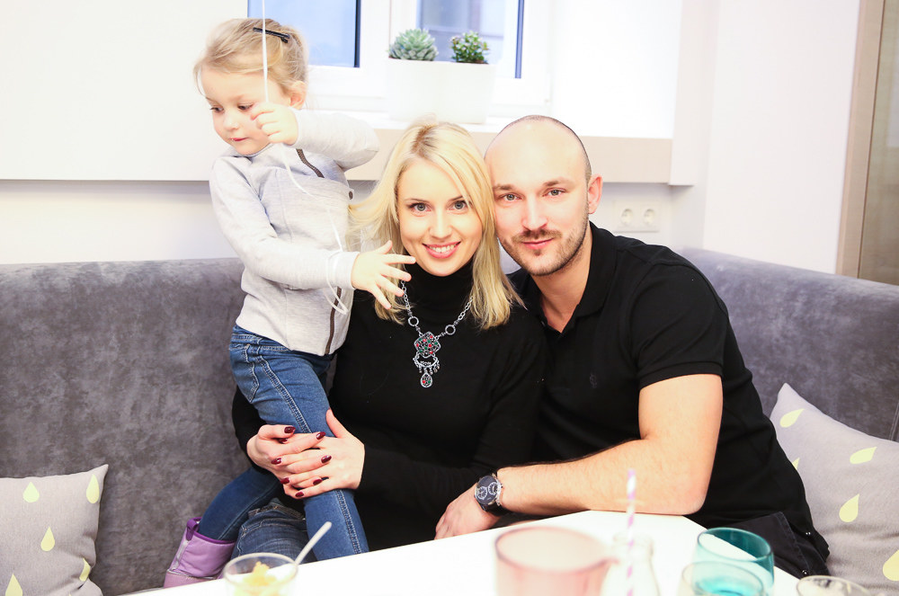 Dainė Baumilė su vyru Donatu ir dukra Smilte / Lukas Balandis / BNS nuotr.