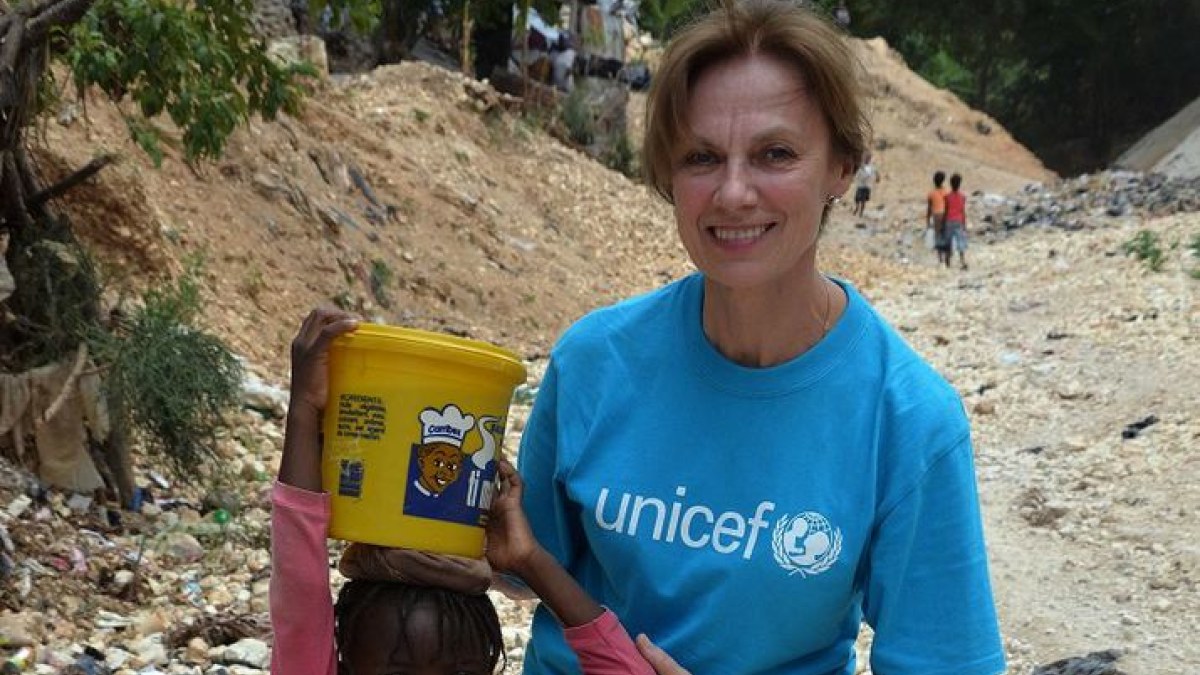 Virginija Kochanskytė Haityje / UNICEF nuotr.