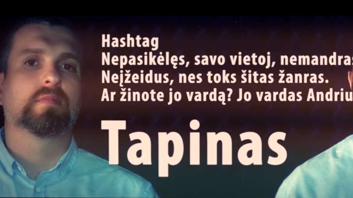 Deivydas Zvonkus ir Stano apdainavo Andrių Tapiną / Kadras iš vaizdo klipo