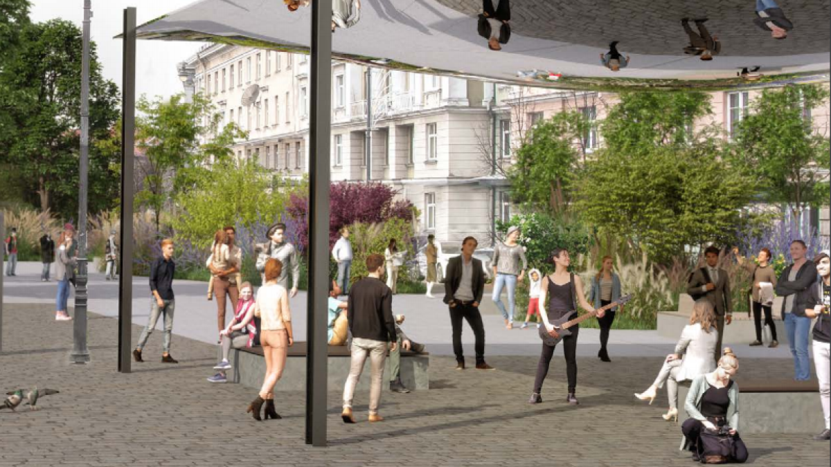 „Strassen-Platz“ – „Gatvės aikštės“ vizualizacijos / „IMM architektai“ nuotr.