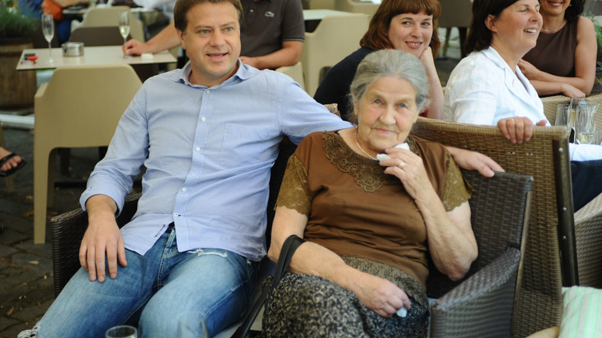 Rolandas Skaisgirys su mama Danute / Luko Balandžio nuotr.