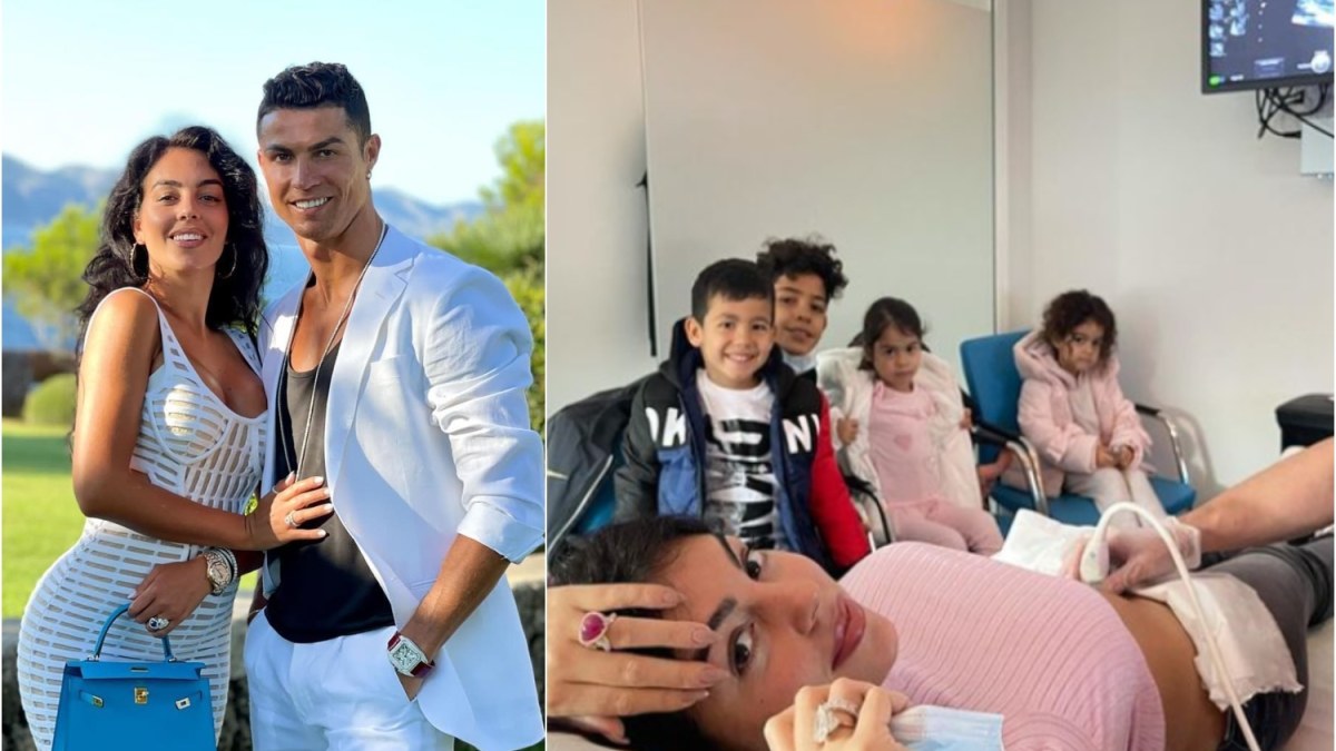 Cristiano Ronaldo su sužadėtine ir vaikais / „Instagram“ nuotr.