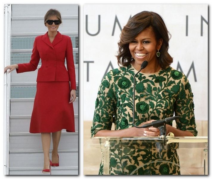 Melania Trump (kairėje) ir Michelle Obama / Vida Press/Scanpix nuotr.