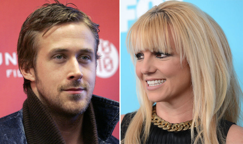 Ryanas Goslingas ir Britney Spears / „Scanpix“ nuotr.