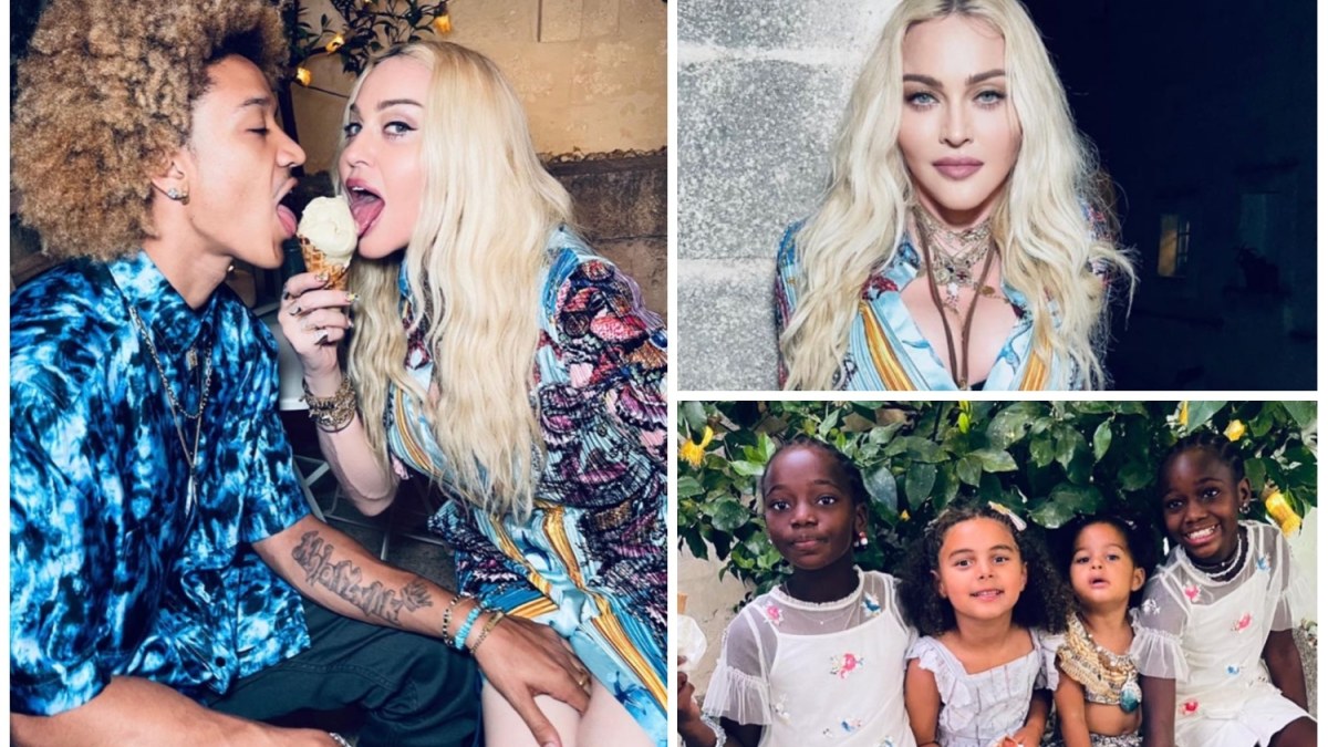 Madonna su vaikais ir mylimuoju Ahlamaliku Williamsu / „Instagram“ nuotr.