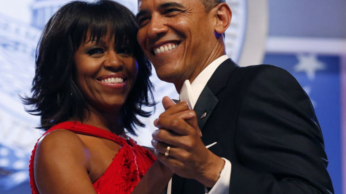 USA president Barack Obama ja ta abikaasa Michelle Obama tantsimas / Scanpix / Postimees.ru