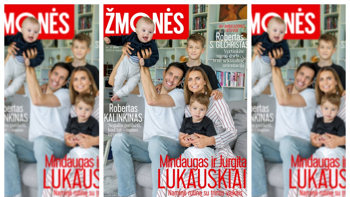 Mindaugo ir Jurgitos Lukauskių šeima/ Žurnalo „Žmonės“ viršelis