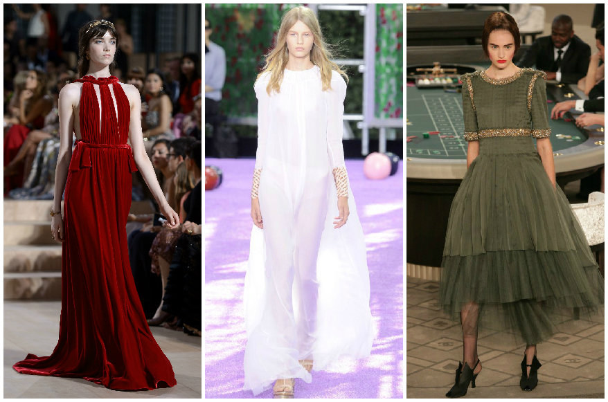 „Valentino“, „Dior“ ir „Chanel“ aukštosios mados kolekcijų modeliai / Scanoix, Vida Press nuotr. 
