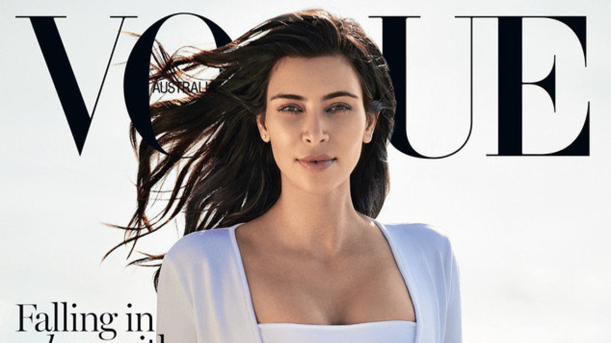 Kim Kardashian / „Vogue“ viršelis