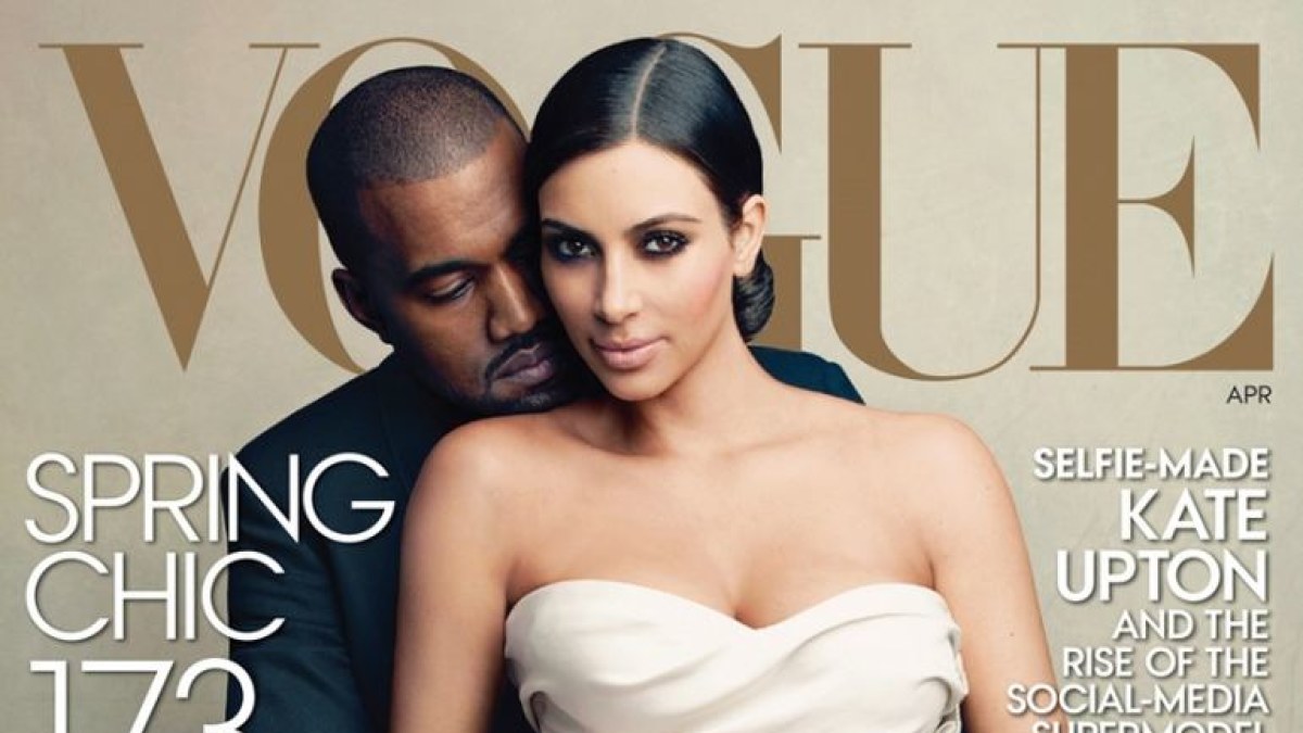 Kim Kardashian ir Kanye Westas / „Vogue“ viršelis/Annie Leibovitz nuotr.