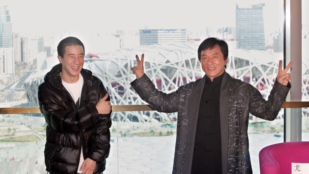 Jackie Chanas su sūnumi Jaycee Chanu / AOP nuotr.