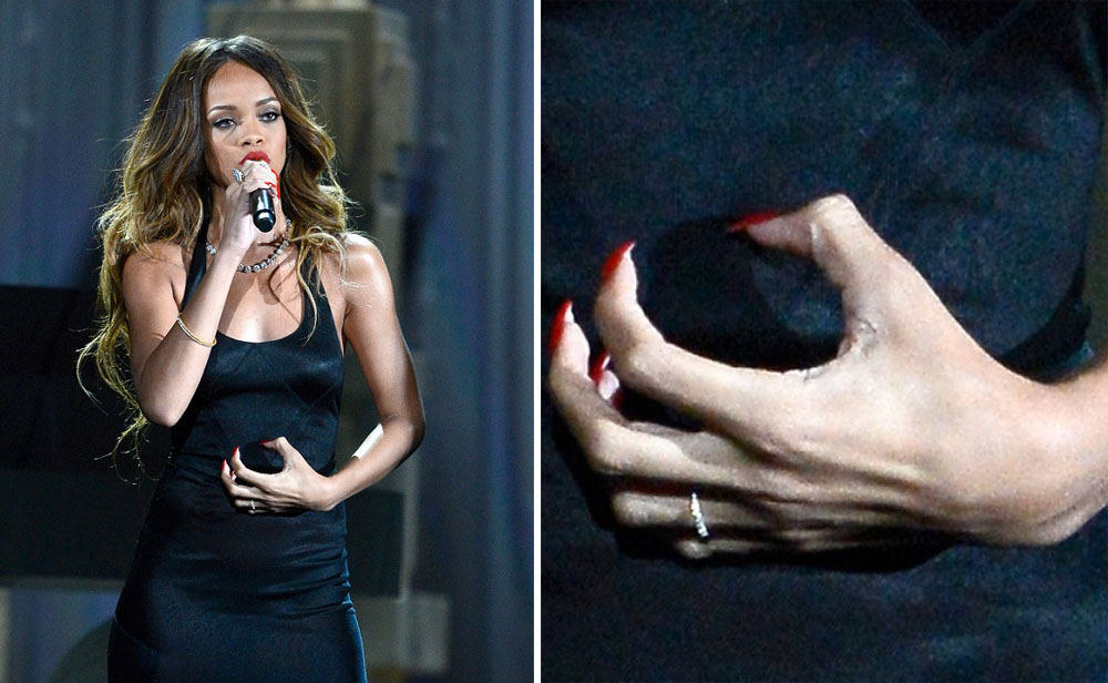 Rihanna ir jos žiedas / „Scanpix“ nuotr.