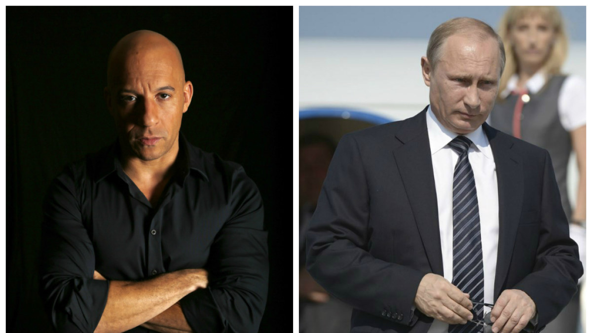 Vinas Dieselis ir Vladimiras Putinas / „Reuters“/„Scanpix“ nuotr.
