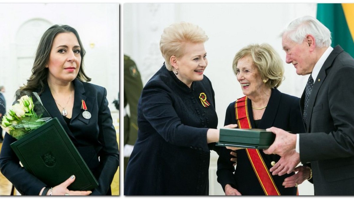 Prezidentė apdovanojimus įteikė Almai Adamkienei, Kristinai Sabaliauskaitei / Gretos Skaraitienės nuotr.